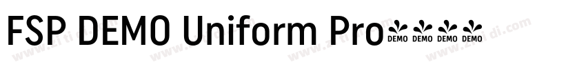 FSP DEMO Uniform Pro字体转换